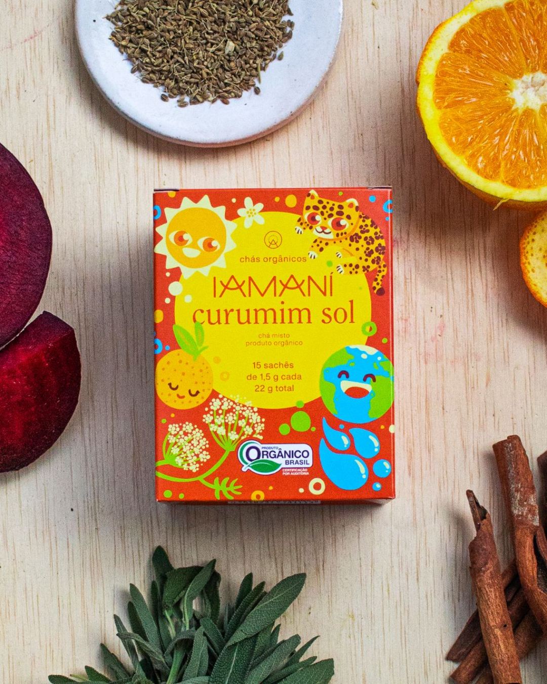 Chá Orgânico Curumim Sol - 15 sachês - Iamani - Imagem 2